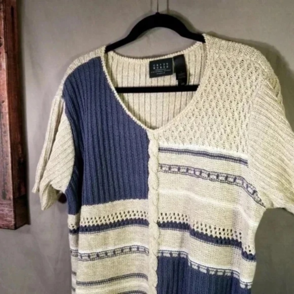Liz Claiborne Crazy Horse V Neck Block Sweater - Picture 3 of 7